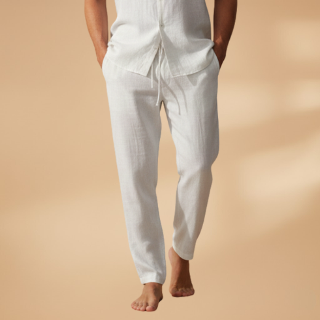 Men's Summer Trousers with Loose Fit and Functional Fabric
