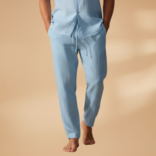 Men's Summer Trousers with Loose Fit and Functional Fabric