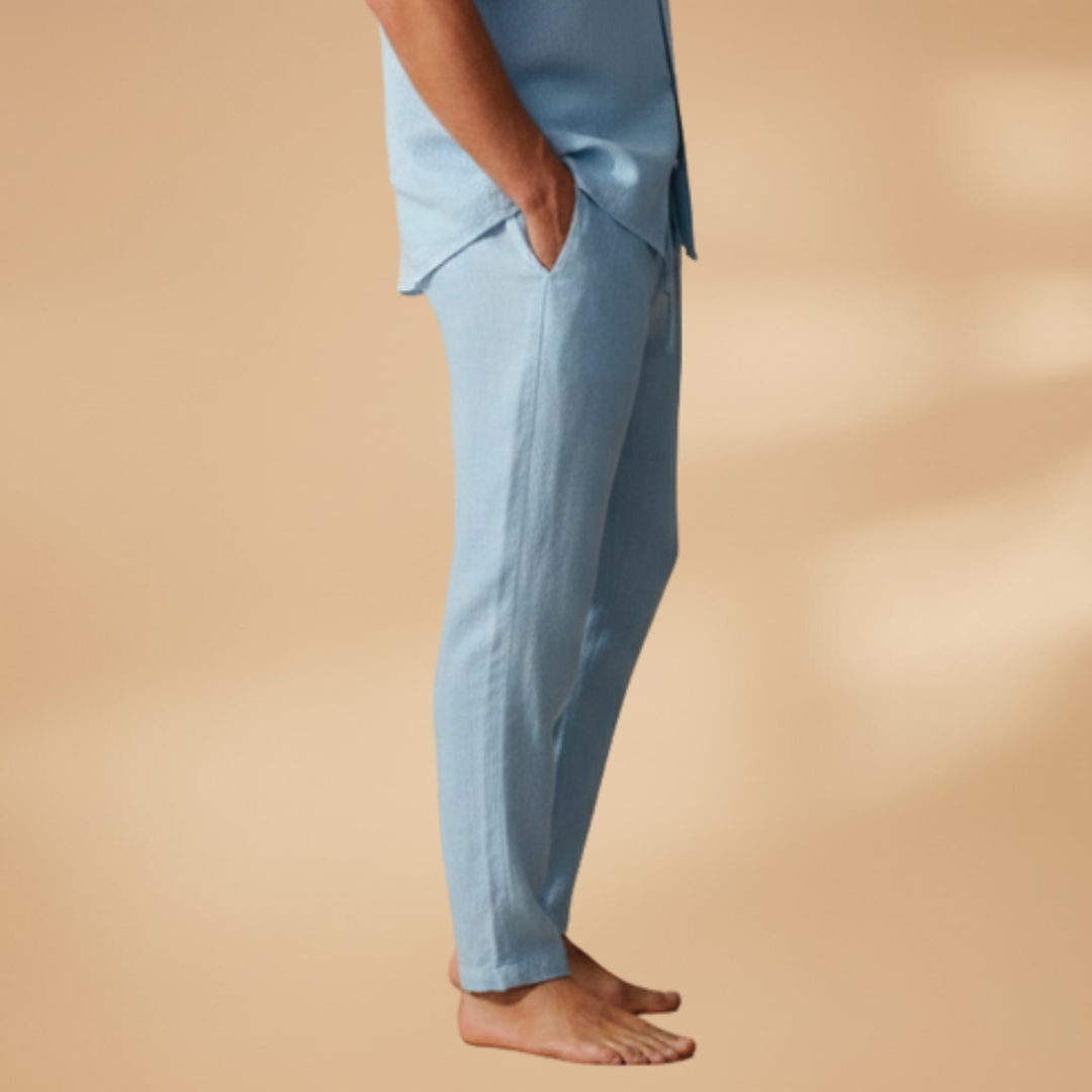 Men's Summer Trousers with Loose Fit and Functional Fabric