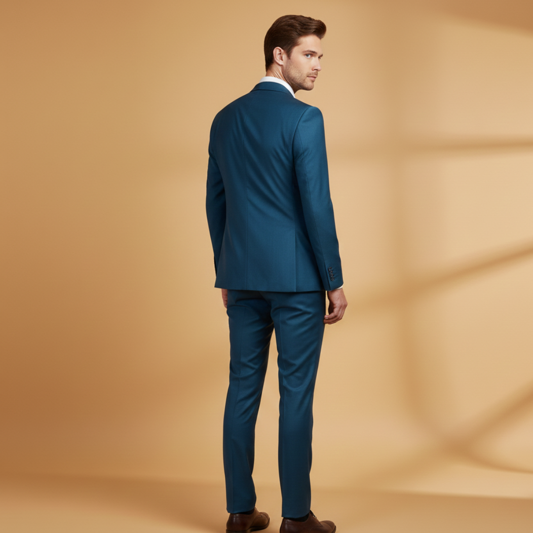 Men’s Three-Piece Suit with Jacket and Vest