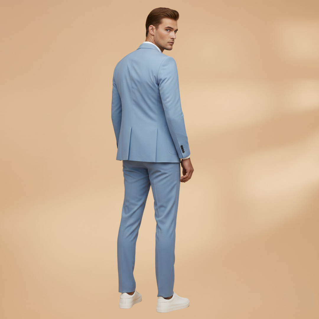 Men’s Two-Piece Suit Set with Blazer and Trousers