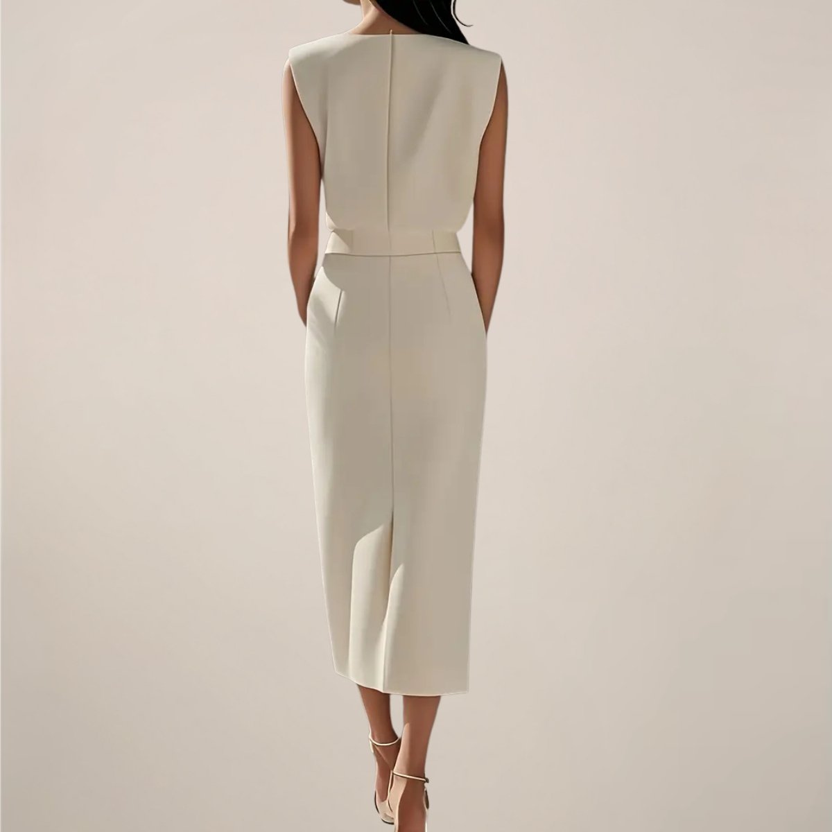 Women’s Sleeveless Midi Dress | Side Slit