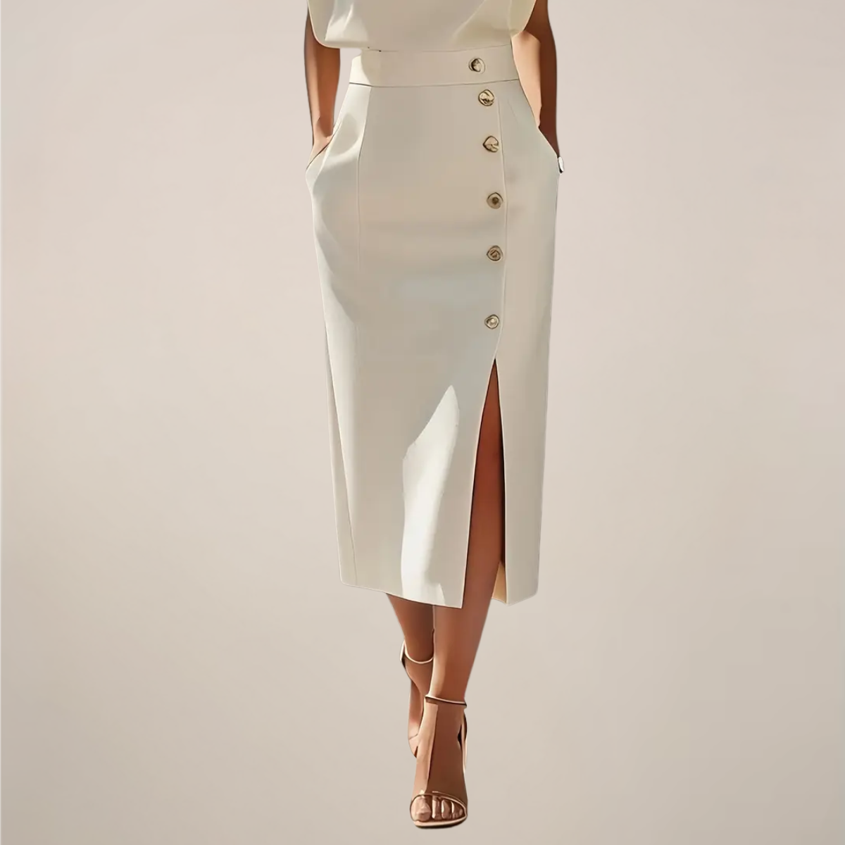 Women’s Sleeveless Midi Dress | Side Slit