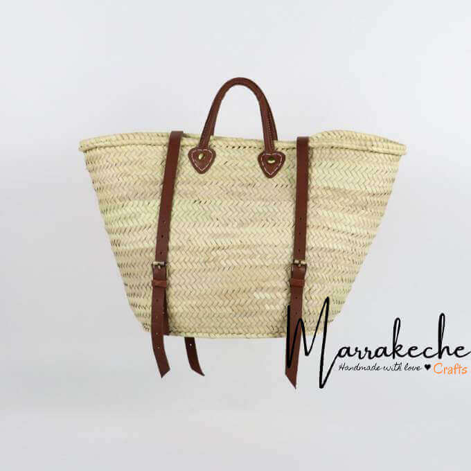 Convertible Straw Backpack with Leather Straps – Handwoven Beach Tote