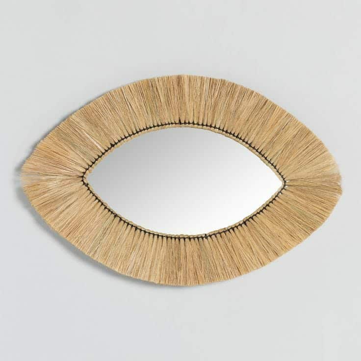 Moroccan Straw Eye Mirror