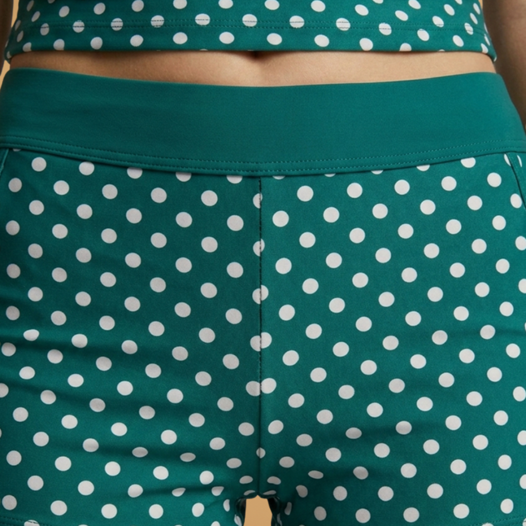 Women's Bikini Set with Polka Dots and High-Waisted Bottoms