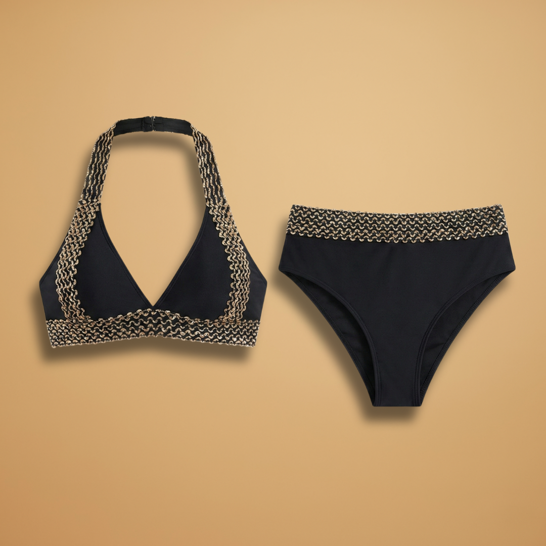Women's Bikini Set with Split Waist and Quick-Drying