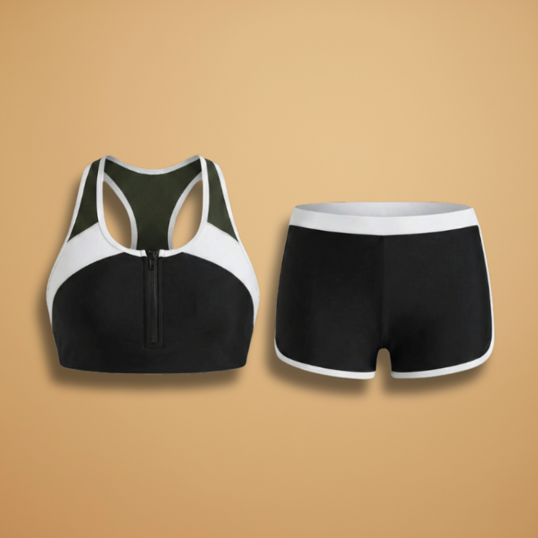 Women’s Bikini with Split Design and Solid Colour