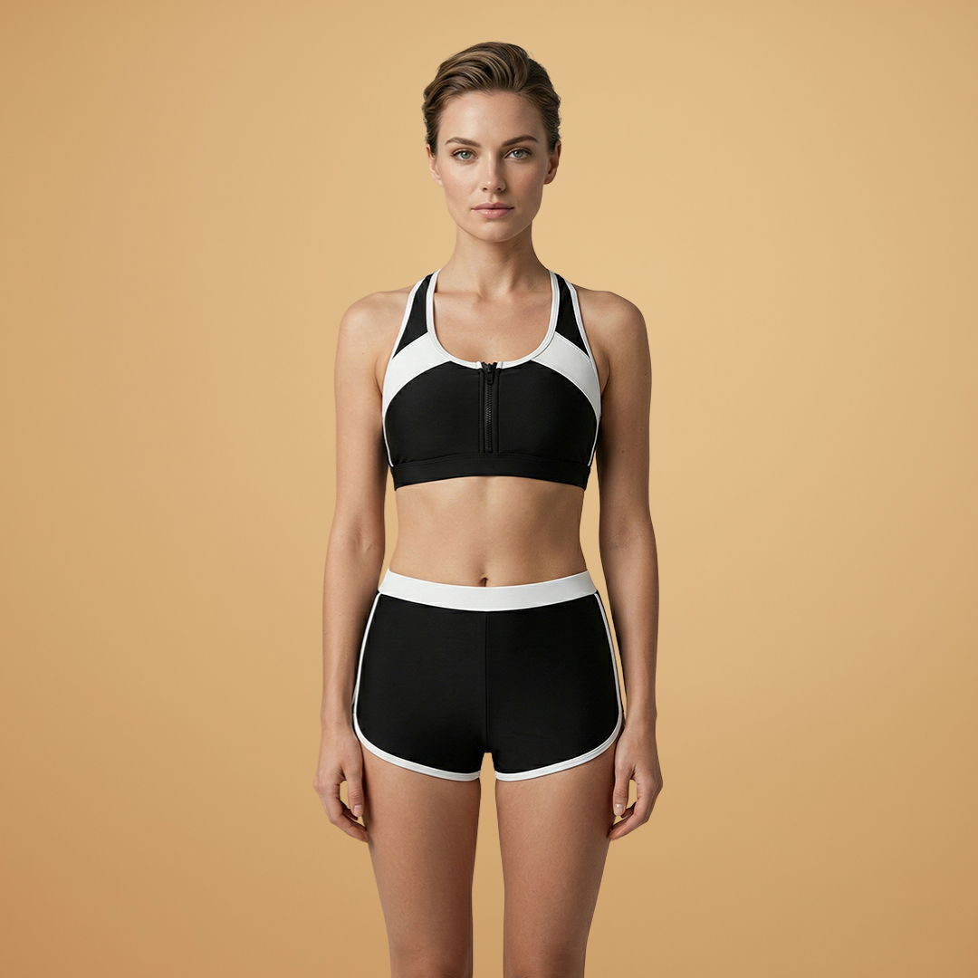 Women’s Bikini with Split Design and Solid Colour