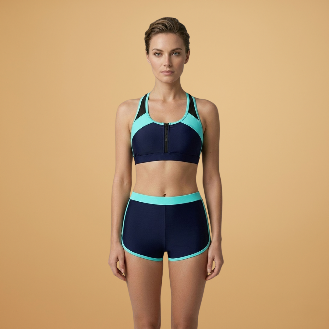 Women’s Bikini with Split Design and Solid Colour