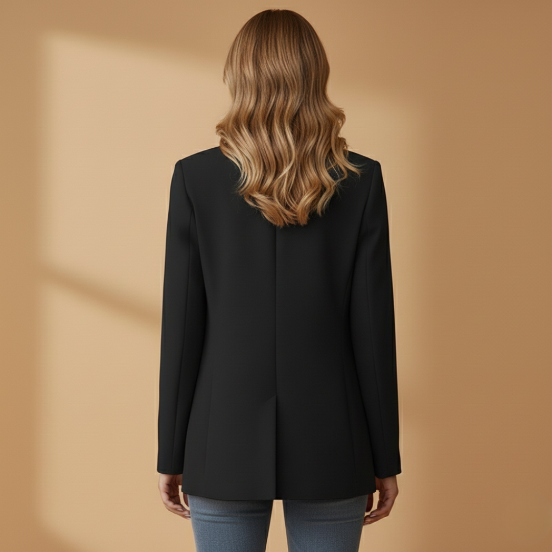 Women’s Blazer with Notched Lapel and Front Pockets