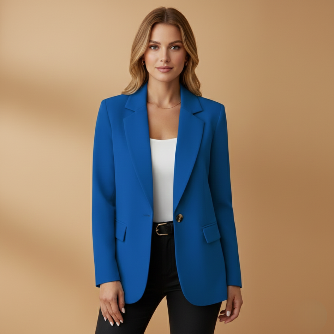 Women’s Blazer with Notched Lapel and Front Pockets