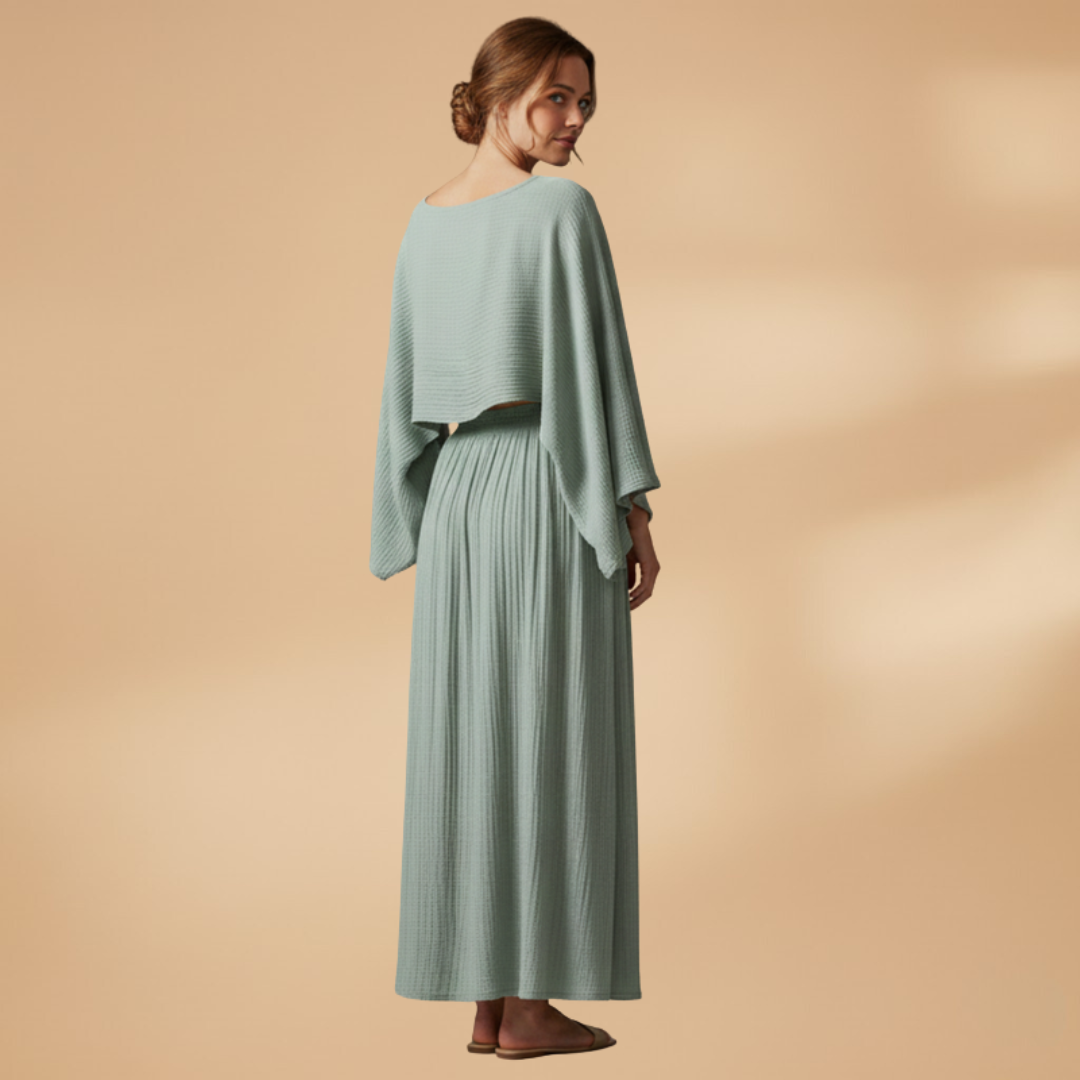 Women’s Co‑ord Set with Cropped Top and Maxi Skirt