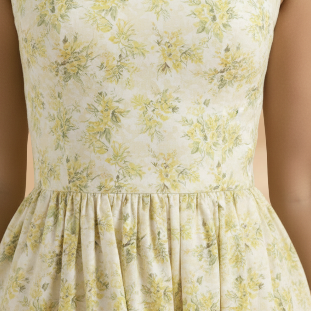 Women's Knee-Length Dress with Short Sleeves