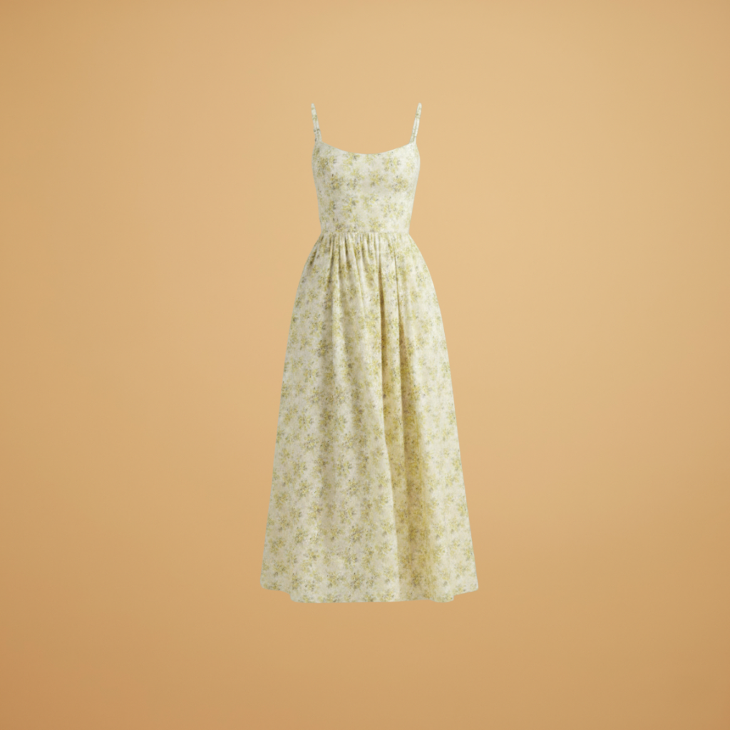 Women's Knee-Length Dress with Short Sleeves