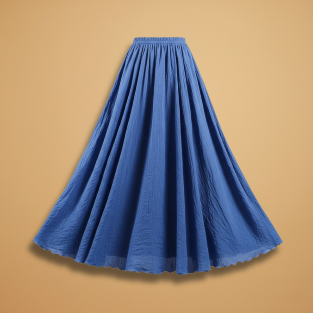 Women’s Long Skirt with Flowing Cut and Simple Drape