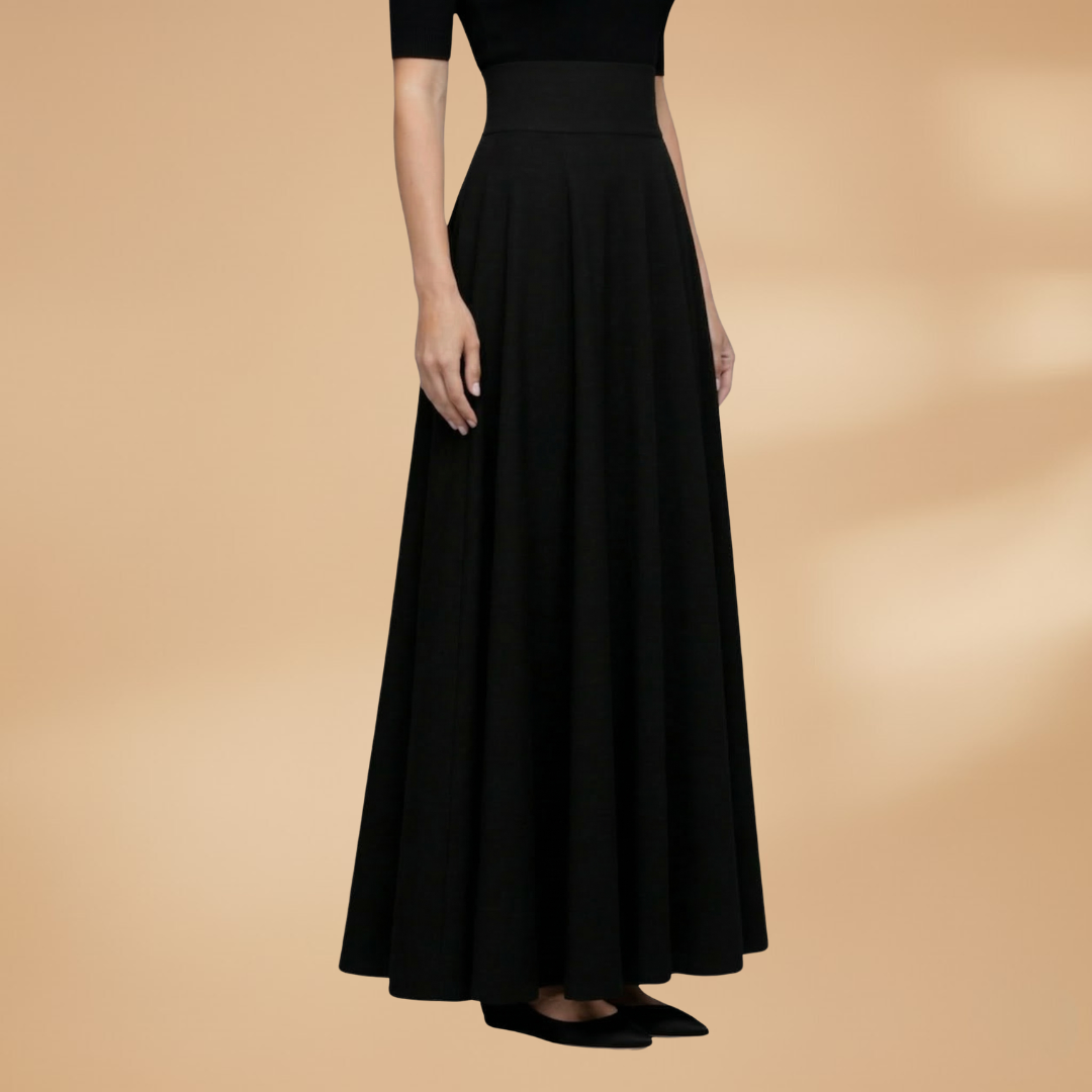 Women’s Maxi Skirt with High Waist and Flowing Design