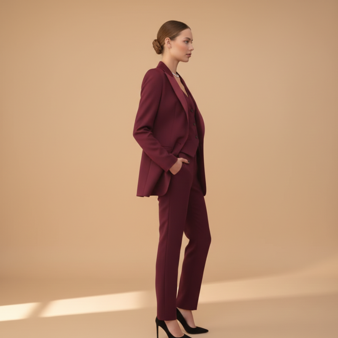 Women’s Three-Piece Suit Set with Jacket