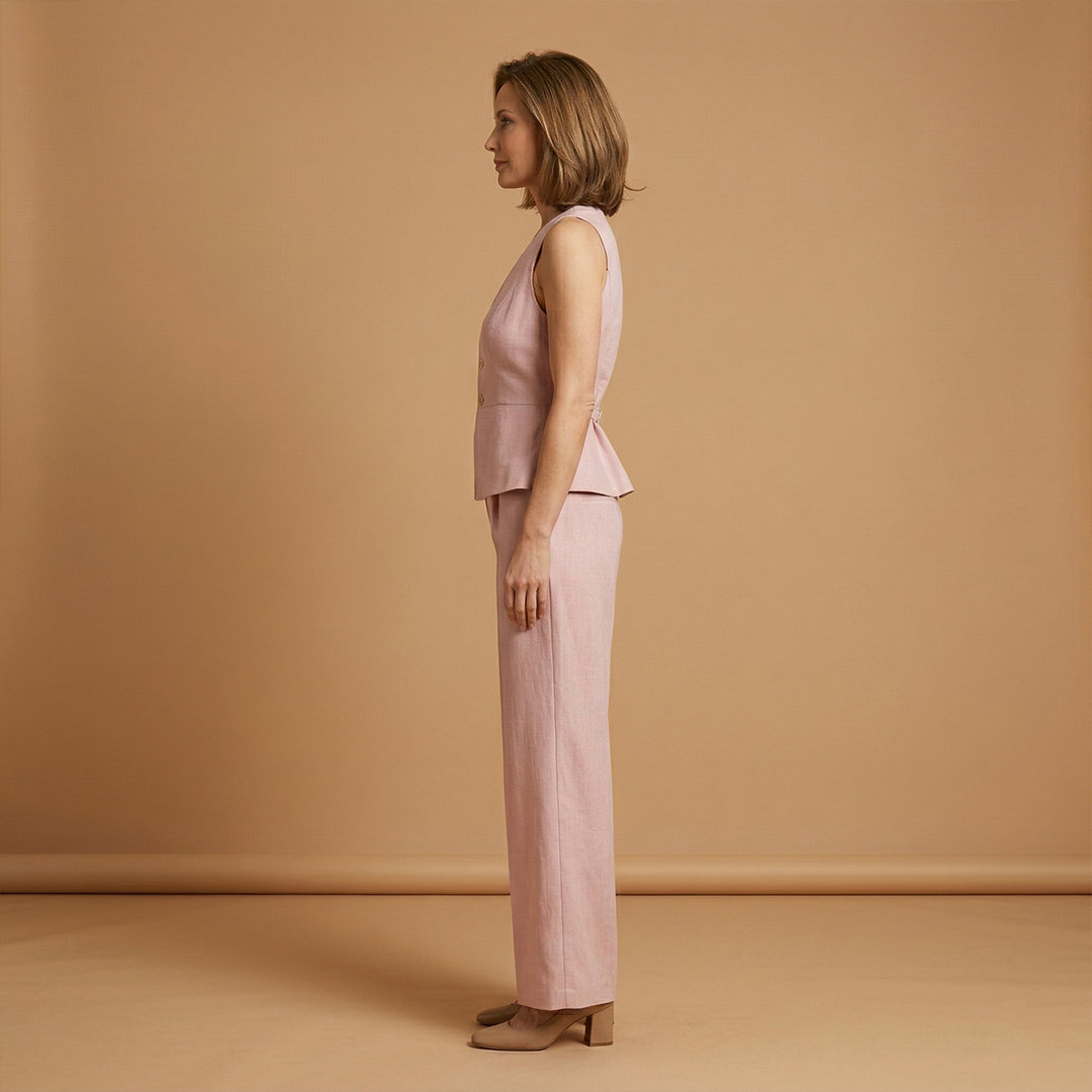 Women's Two-Piece Set with Off-the-Shoulder Top and Wide-Leg Pants