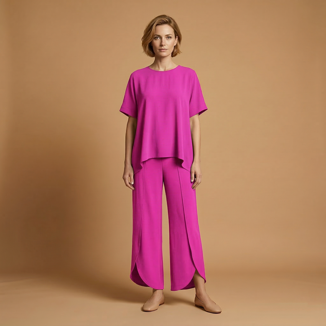 Women's Two-Piece Set with Short Sleeves