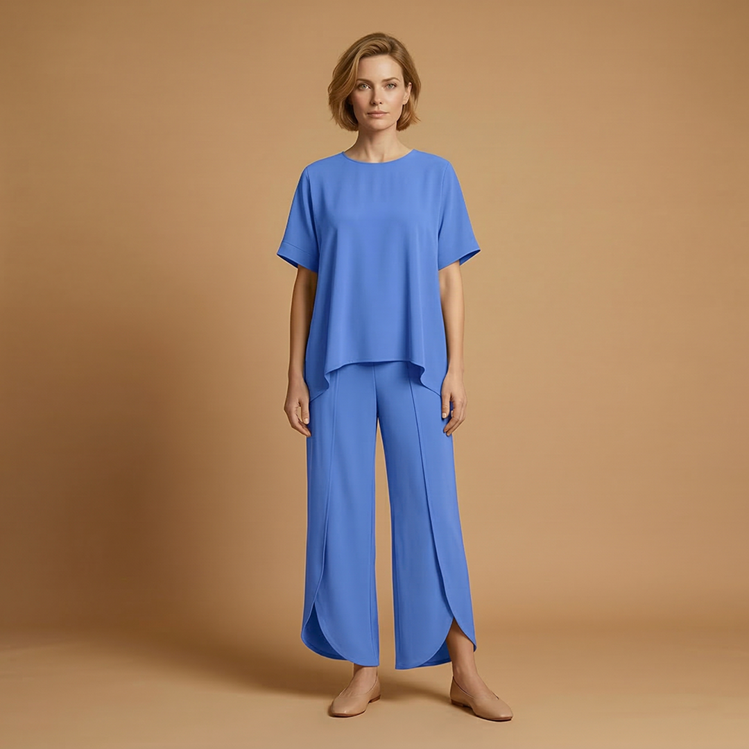 Women's Two-Piece Set with Short Sleeves
