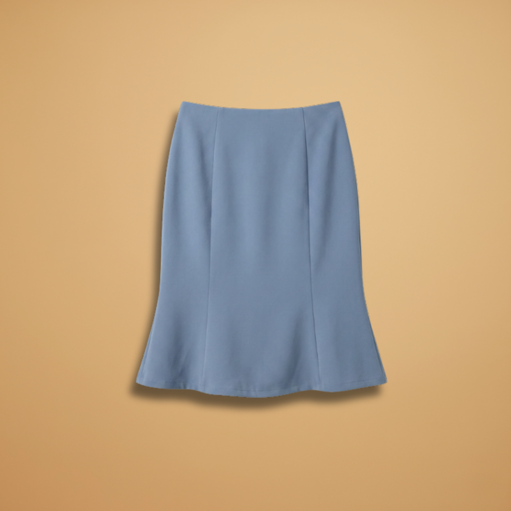 Women’s Midi Skirt with Flared Design and Fitted Cut