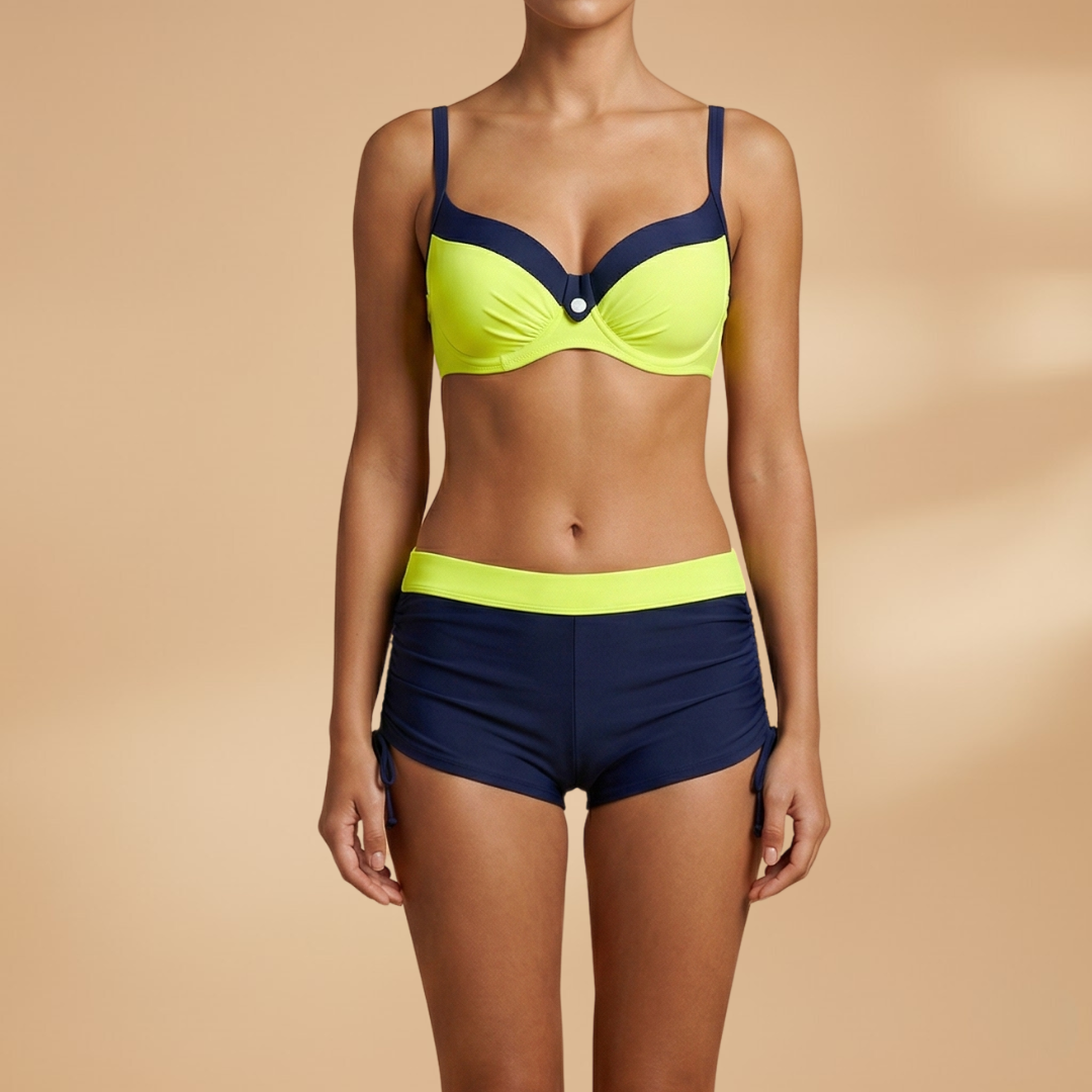 Women’s Push-Up Bikini with Underwire and Simple Design