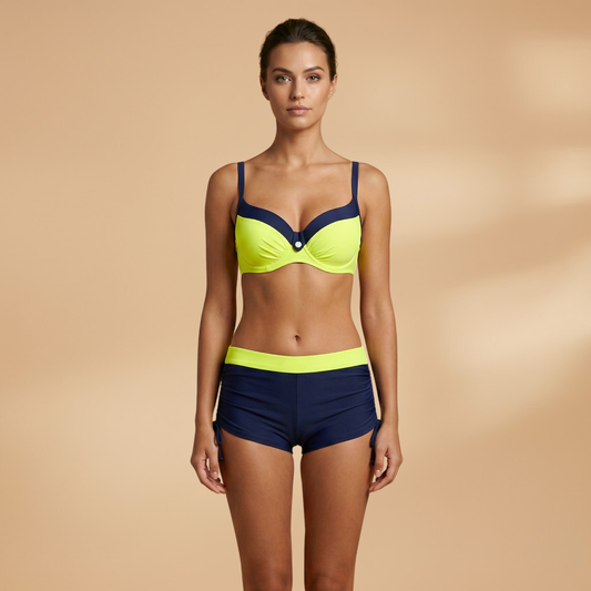 Women’s Push-Up Bikini with Underwire and Simple Design
