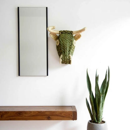 Woven Straw Bull Head