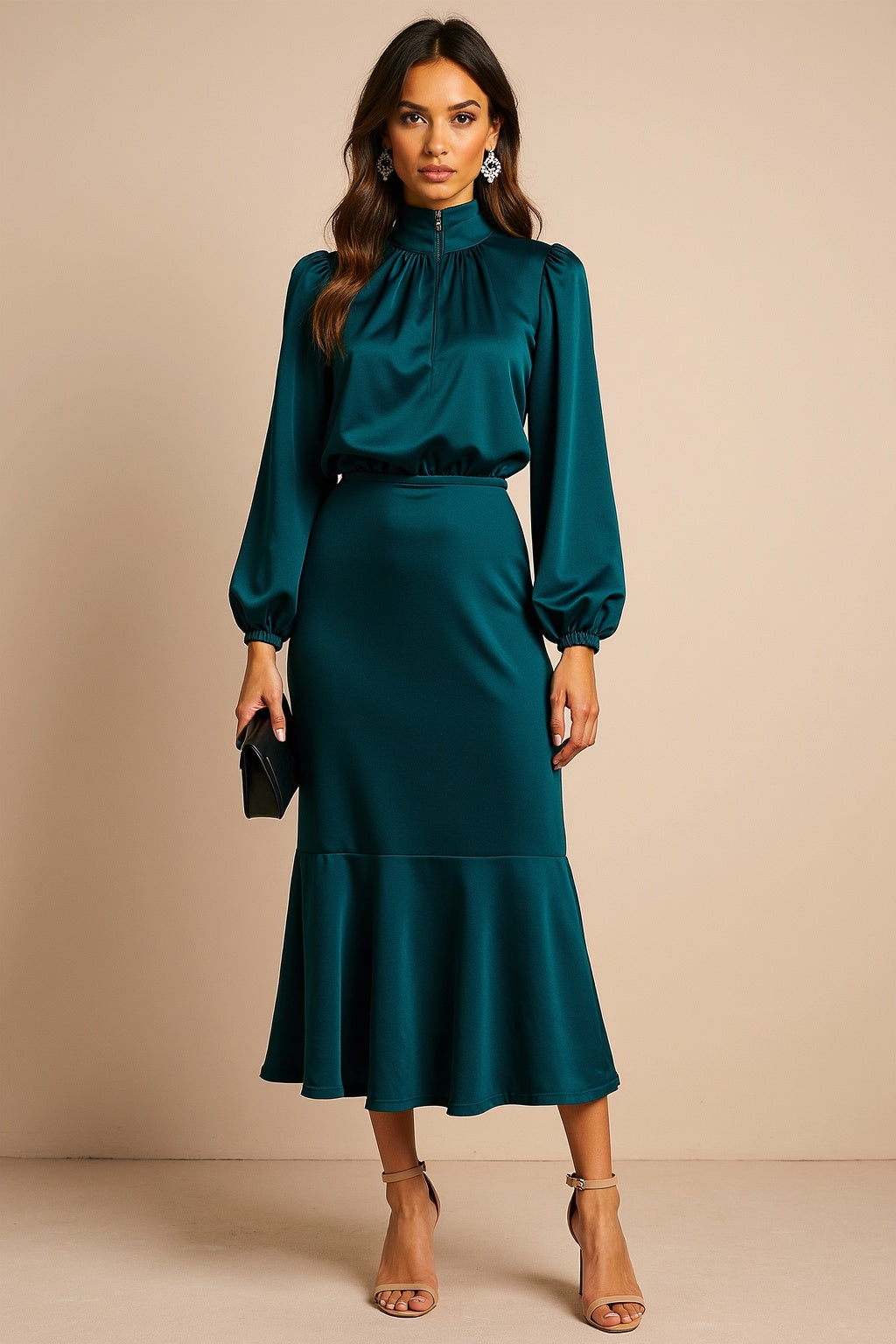 Zara | High Waist Midi Dress