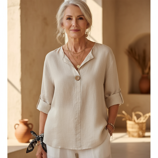 Luna - Casual V-Neck Blouse