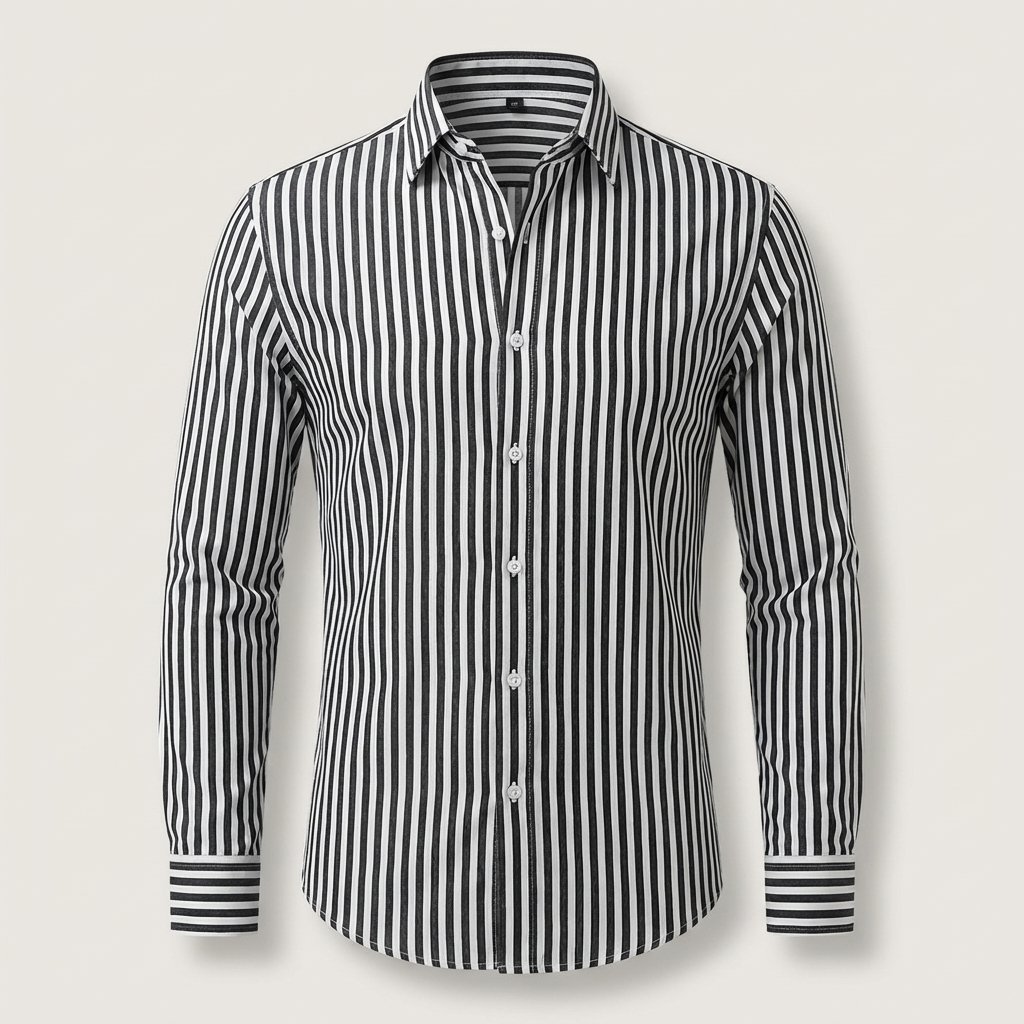 Men Striped Button Shirt