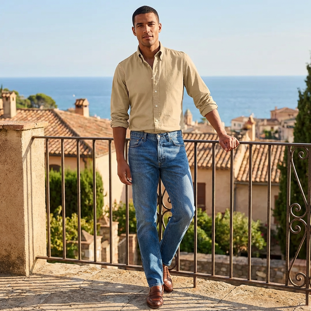 Men Cotton Button Shirt