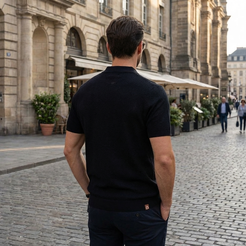 Men Structured Polo Shirt